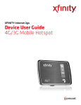 XFINITY Internet 2go Device User Guide 4G/3G Mobile Hotspot