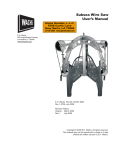 Subsea Wire Saw User`s Manual