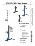 MRH/HSH/HRH User Manual Schlump f, Inc.