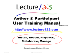 Lecture123 User Manual