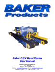 Baker C/CX Band Resaw User Manual