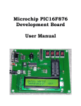 Microchip PIC16F876 Development Board User Manual