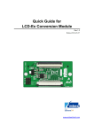 Quick Guide for LCD-Ex Conversion Module