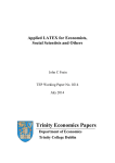 Applied LATEX for Economists, Social Scientists and Others