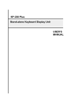 USER`S MANUAL Stand-alone Keyboard Display Unit KP