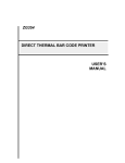 zg354 user`s manual direct thermal bar code printer