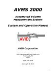 Current user manual for the AVMS 2000 series