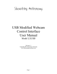 LXUSB User Manual - The Shoestring Astronomy Store