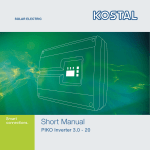 Short Manual - Kostal Solar Electric