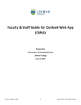 Faculty & Staff Guide for Outlook Web App (OWA)