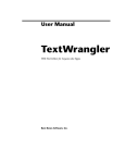 TextWrangler 2.2 User Manual - Department of Mathematics and