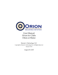 User Manual Orion for Clubs Orion at Home