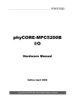 phyCORE-MPC5200B-I/O (HW), Englisch