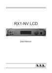 RX1-NV LCD - RVR Elettronica SpA Documentation Server