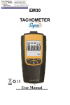 EM30 Tachometer Manual