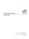 User Guide Programming Moving Lights