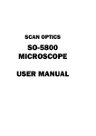 SO-5800 MICROSCOPE USER MANUAL