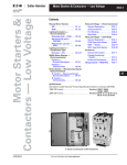 Motor Starters & Contactors — Low V oltage