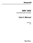 Honeywell SMV 3000 Smart Multivariable Transmitter User`s Manual