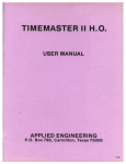 TimeMaster II H.O Manual v1.2