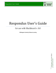 Respondus User`s Guide