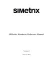 SIMetrix Simulator Reference Manual