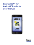Supra eKEY® for Android™ Products User Manual