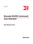 Brocade M-EOSc Command Line Interface User Manual