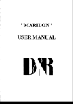 ``MARILON`` USERMANUAL - D&R Broadcast Mixing Consoles