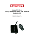 Indoor/Outdoor Analog Wireless Camera with Receiver