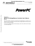 MPC107 PCI Bridge/Memory Controller User`s Manual, rev. 0