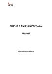 FMP-10 & FMS-10 MPO Tester Manual