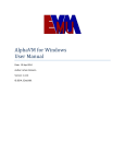 AlphaVM for Windows User Manual