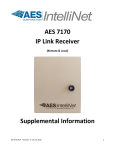 7170 IP Link Remote Receiver User Manual