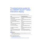 Troubleshooting guide for the SMART Board SBID 6052i interactive