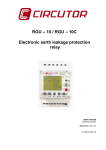 RGU – 10 / RGU – 10C Electronic earth leakage protection