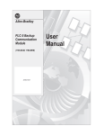 1785-6.5.4, PLC-5 Backup Communication Module, User Manual