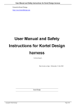 User Manual and Safety Instructions for Kortel Design harness
