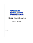 HARD ROCK LABELS - Ocean Drilling Program