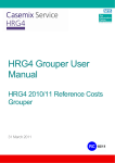 HRG4 2010/11 Reference Cost Grouper User Manual v1.1