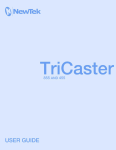 TriCaster Manual