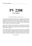 PV 2208 User Manual