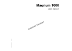 Magnum 1000 user manual