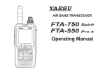 FTA-750 FTA-550 Operating Manual