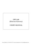 Toshiba GWY-610 Ethernet Gateways User`s Manual