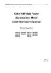 Kelly KIM High Power AC Induction Motor Controller User`s Manual
