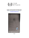 DOOR intercom - GSM Activate