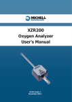 XZR200 Oxygen Analyzer User`s Manual