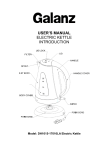 user`s manual electric kettle introduction