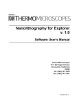 Nanolithography for Explorer v. 1.0